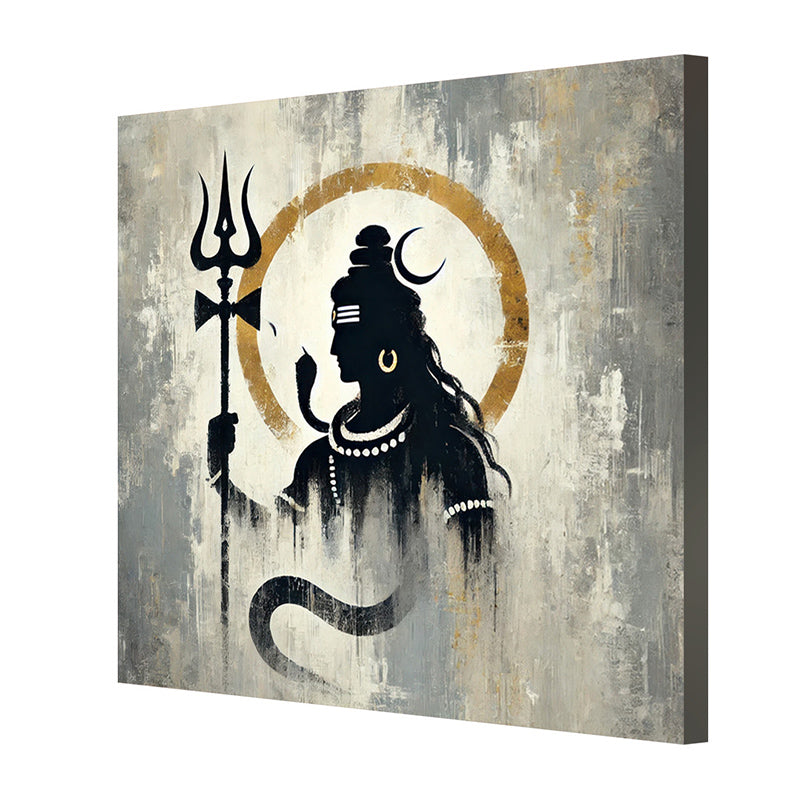 Kailasa Shiva Poly Canvas Wall Painting media 5
