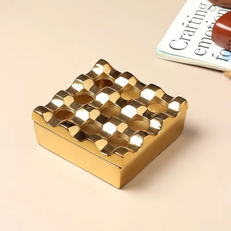 Luxe Grid  Ash Tray - Gold media 3