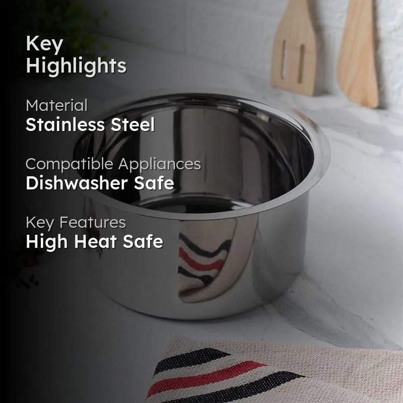Avsa Stainless Steel Pateela - 4150 mL / 10 Inches media 2