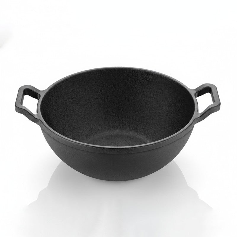 Wokline Cast Iron Deep Kadhai - 3000 mL media 4