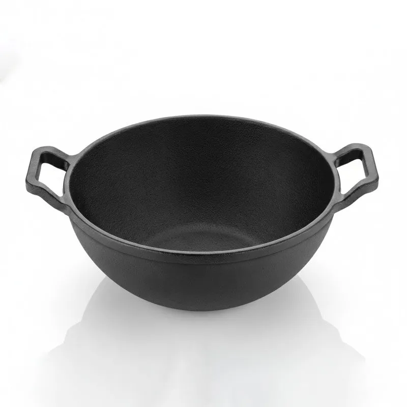 Wokline Cast Iron Deep Kadhai - 3000 mL media 4