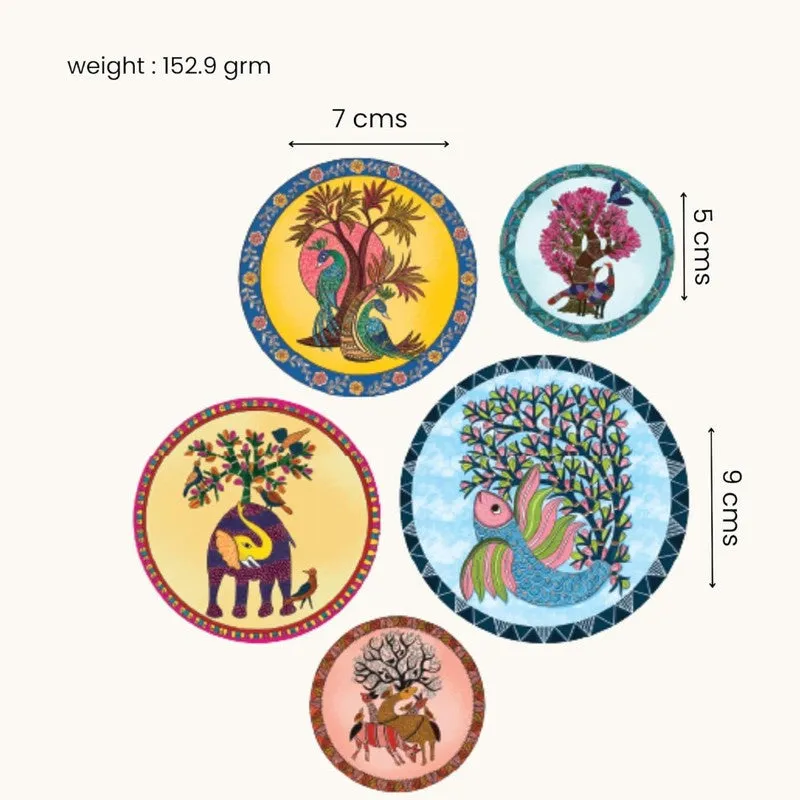 Gondh Charm Fridge Magnet - Set Of Five media 8
