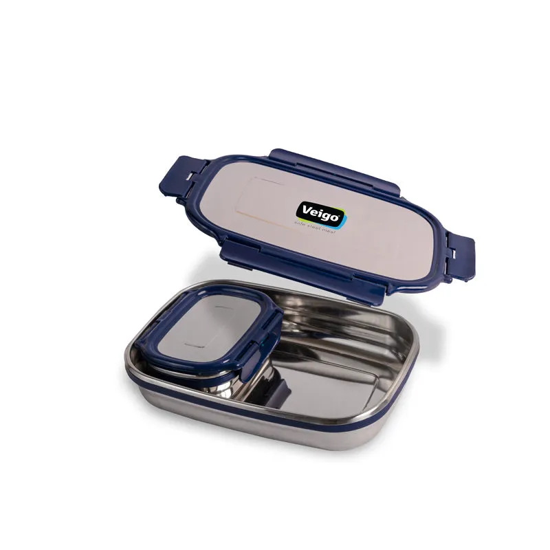 Delico Pack Blue Lunch Box With Insulated Pouch (775 /150 mL) - Three Piece Set media 5