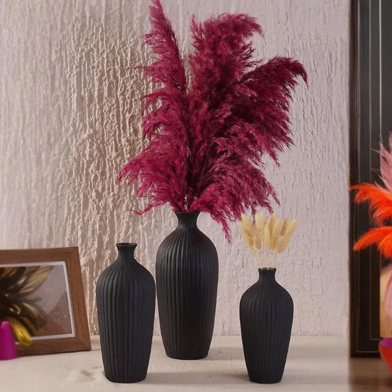 Nara Vase (Black) - Set Of Three media 1