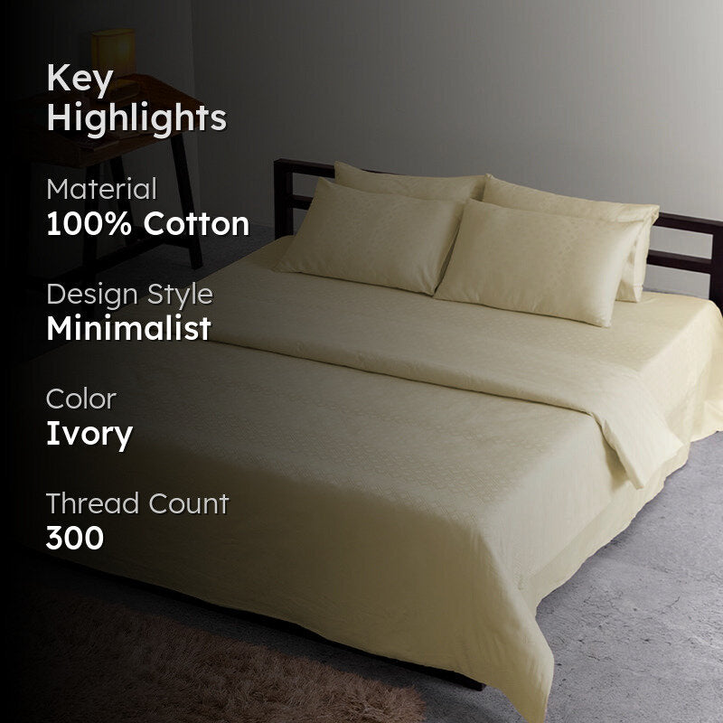 Diamond Dazz Jacquard Duvet Cover - Ivory media 2