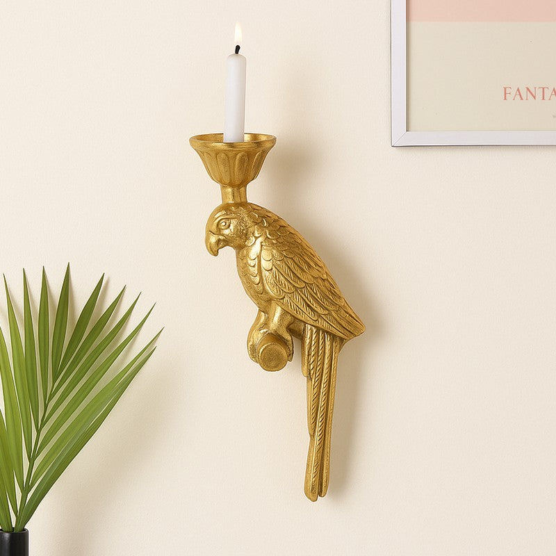 Vihang Bird Tealight Holder - Gold