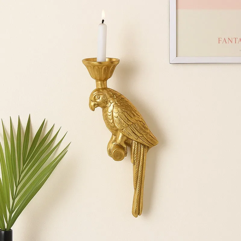 Vihang Bird Tealight Holder - Gold media 1