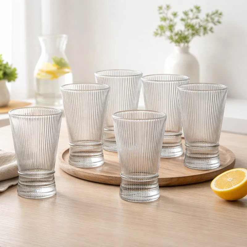 Glass Drinking Glasses (300 mL Each) - Set Of Six media 1