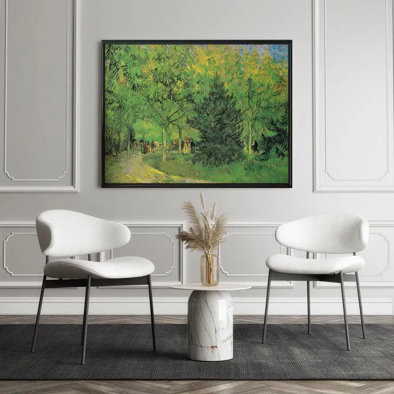 A Lane In The Public Garden At Arles By Vincent Van Gogh - Black Frame media 5