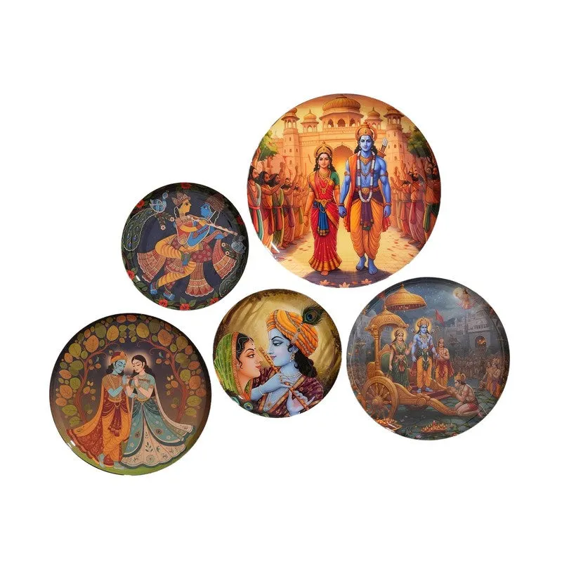 Krishna Whisper Wall Plates - Set of Five media 4