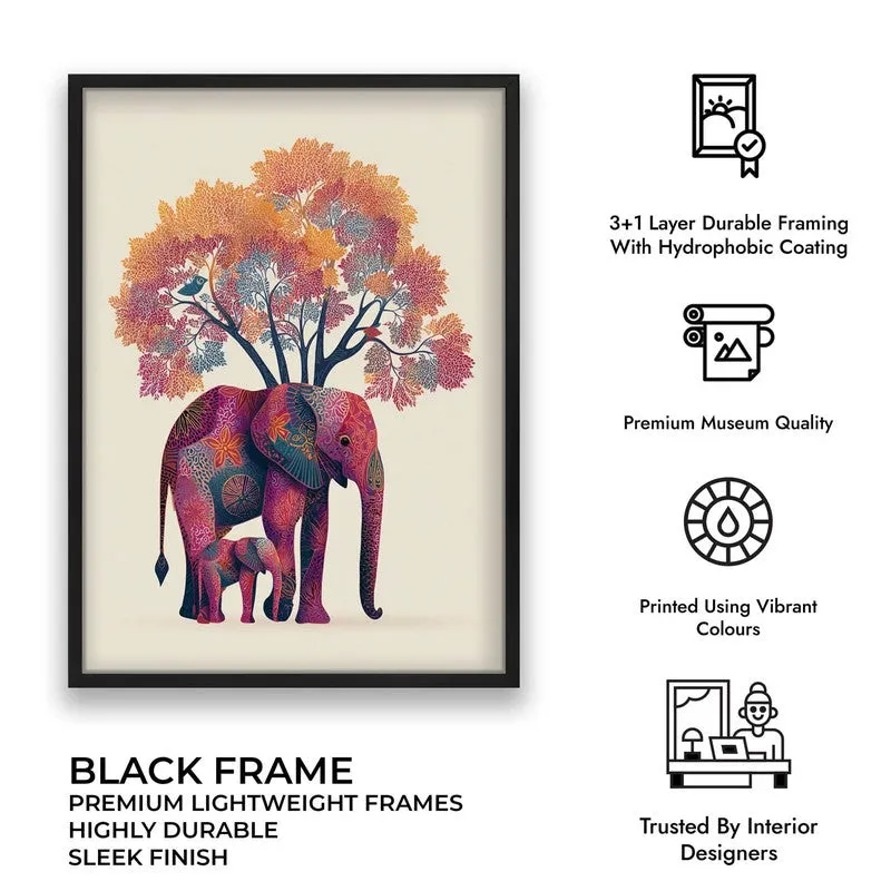 Gajra Canvas Wall Painting With Black Frame media 9