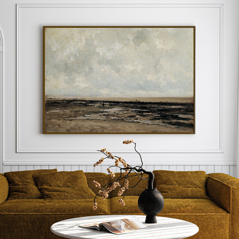 Forgotten Fields Wood Wall Art With Frame - Black