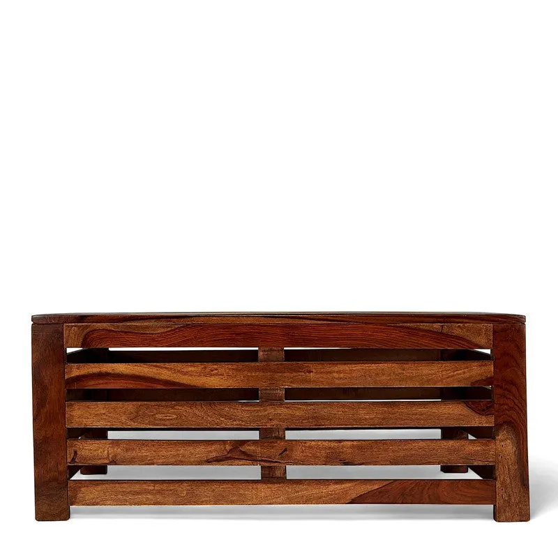 Cenrox Sheesham Wooden Center Table - Dark Brown media 6