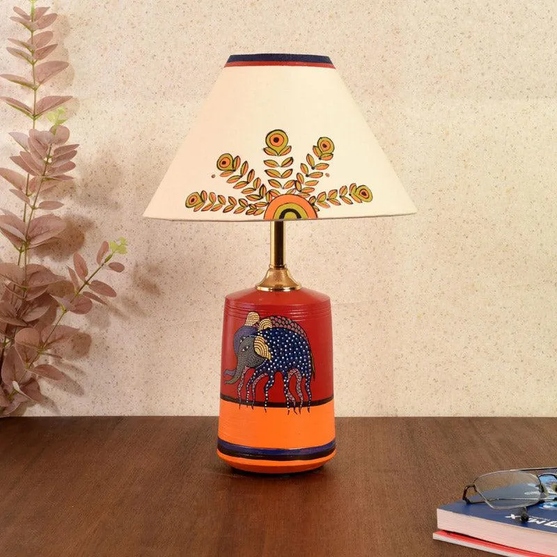 Indrarjun Terracotta Table Lamp - Multicolor media 4