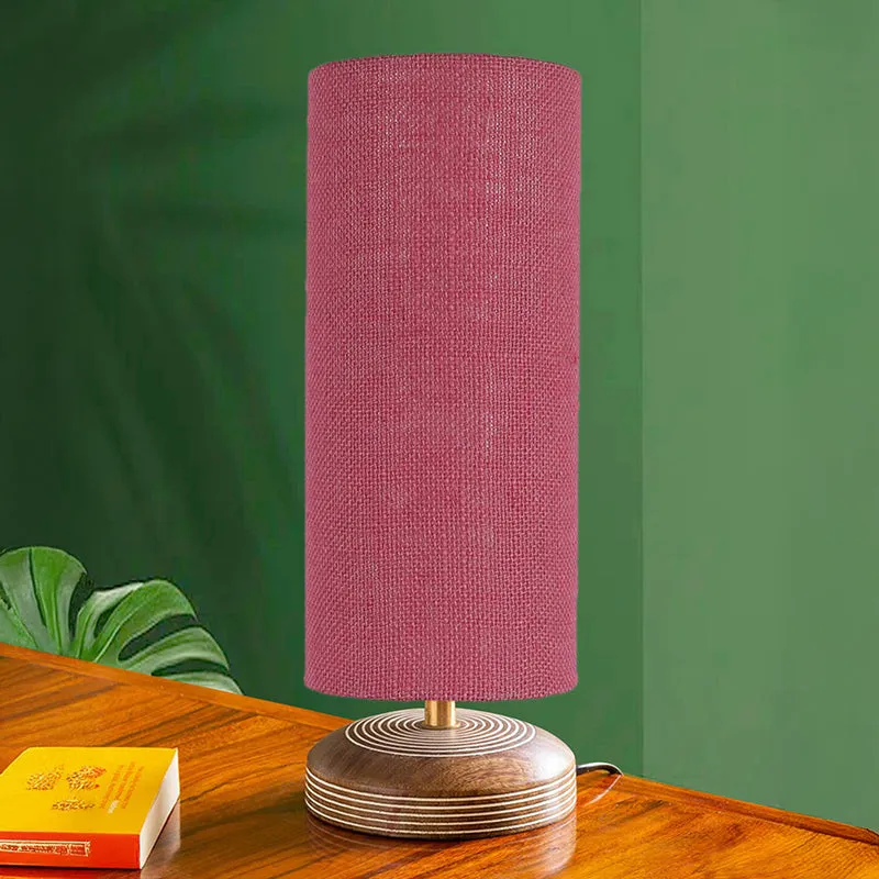 Savera Siera Fabric Table Lamp - Pink,Brown media 3