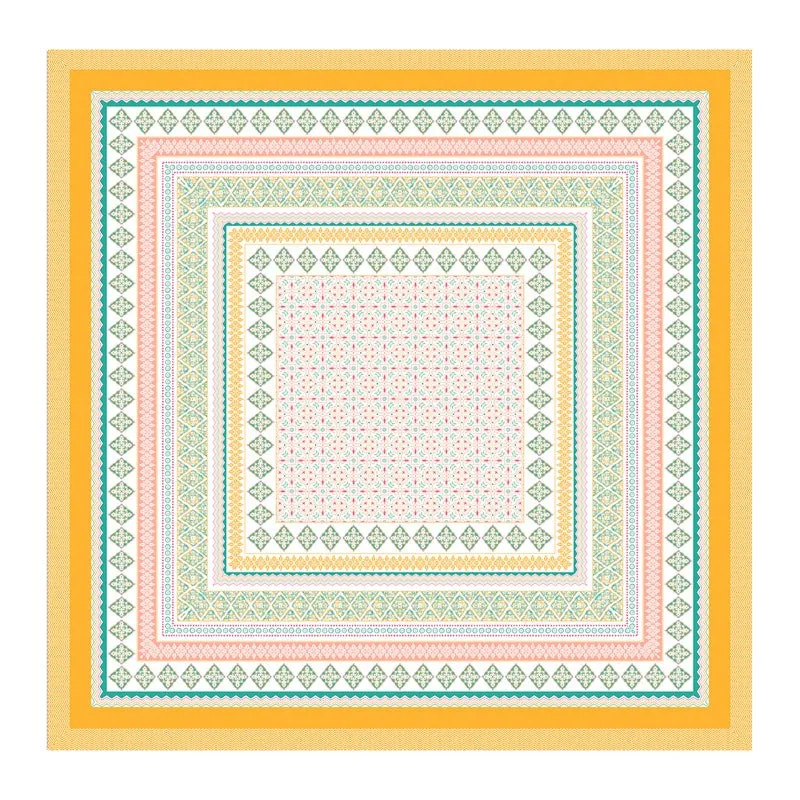 Royal Touch Cotton Bedsheet (White,Orange) - 120 TC media 4