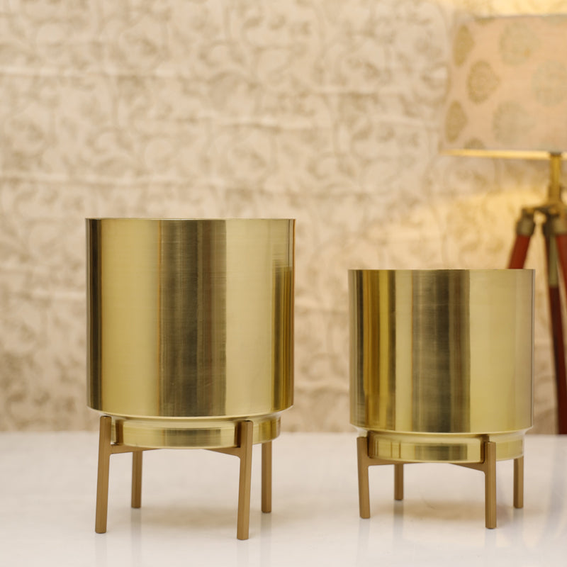 Vida Ember Planter (Gold) - Set Of Two media 2