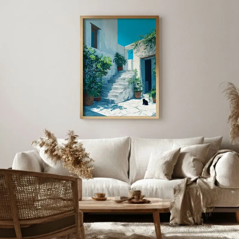 Caelis Canvas Wall Painting With Brown Frame media 6