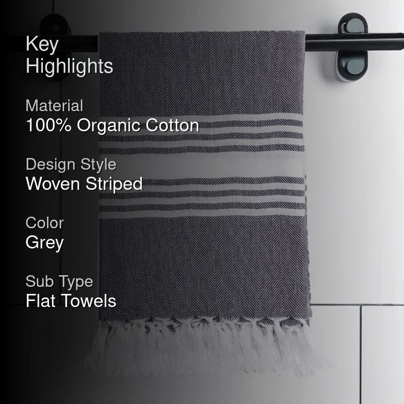 Striped Bliss Bath Towel - Grey media 2
