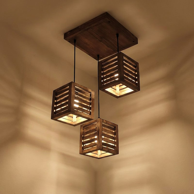 Ankaa Cluster Wooden Ceiling Lamp media 4