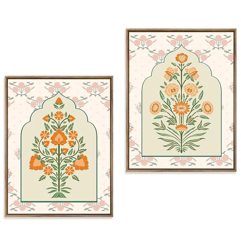 Dilnasheen Ethnic Canvas Wall Art - Set Of Two media 4