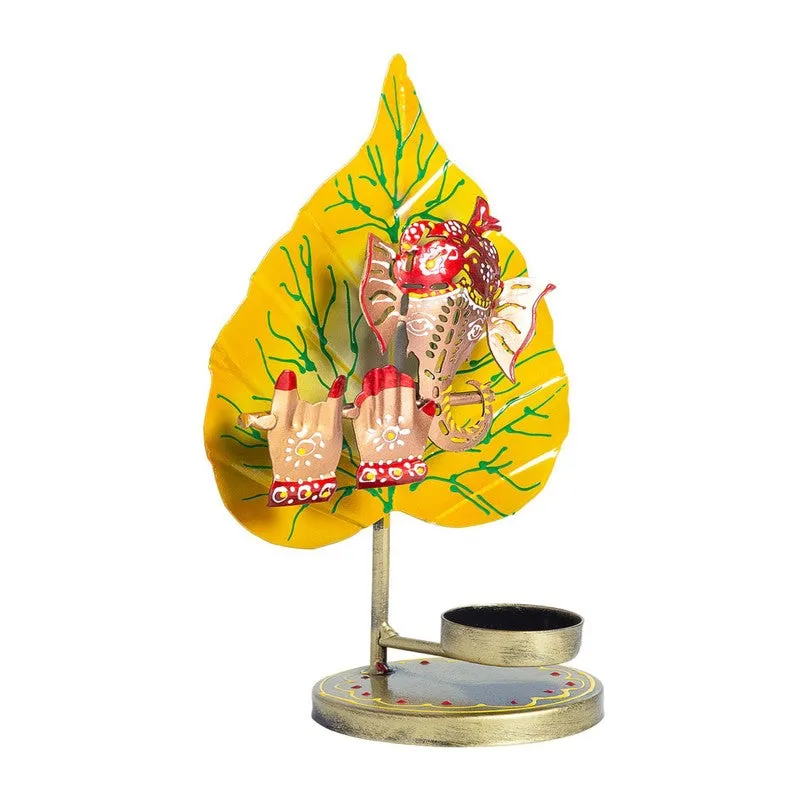 Divine Harmony Ganesha Iron Tea Light Candle Holder media 5