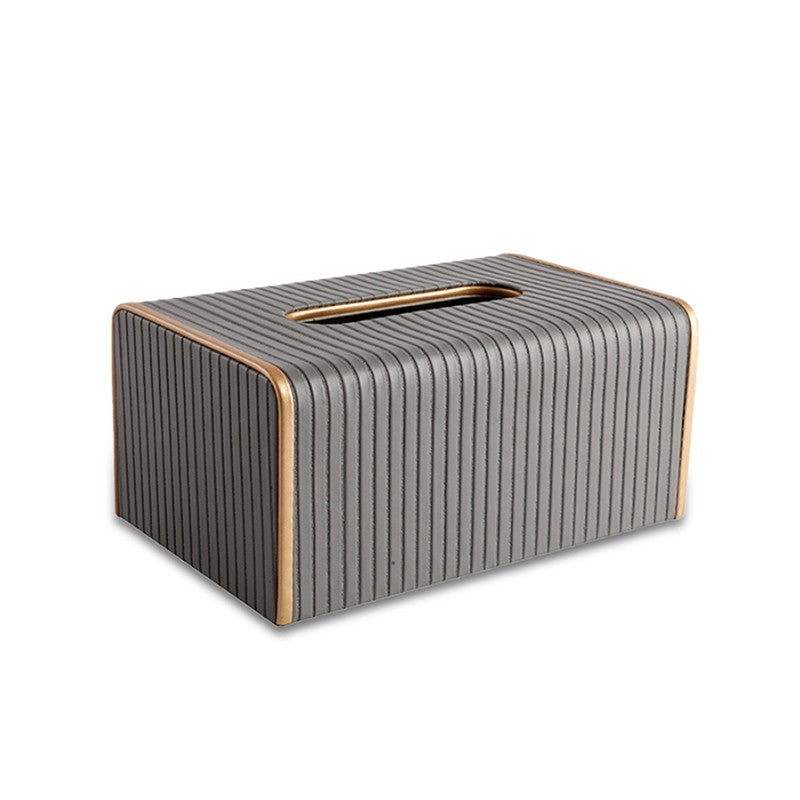 AarviDecor RidgeForm Faux Leather Tissue Holder media 3