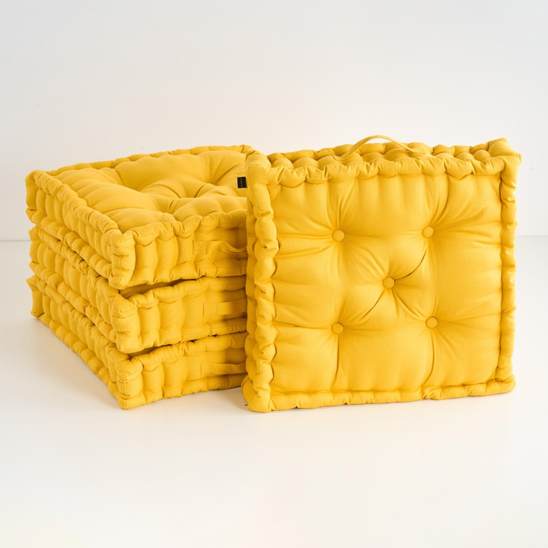 Marlon Floor Cushion (Yellow) - Set Of Four media 3