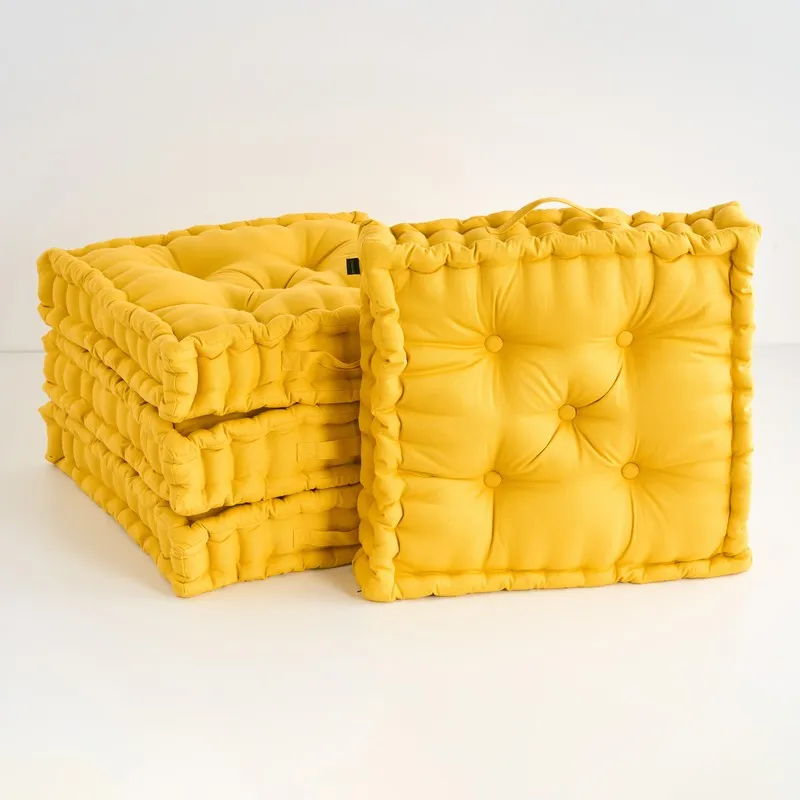 Marlon Floor Cushion (Yellow) - Set Of Four media 3