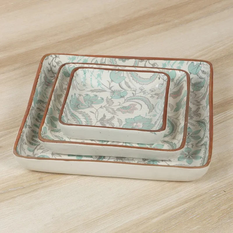 Ceramic Platter (White & Blue) - Set Of Three media 5