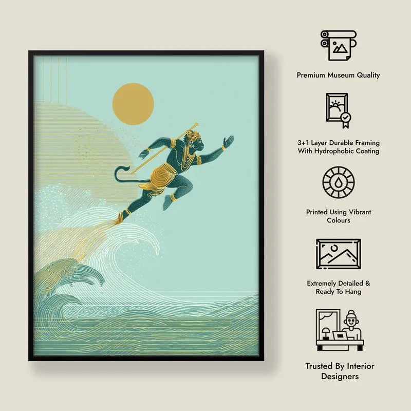 Shri Hanuman Ji Flying Archival Paper Wall Art media 8