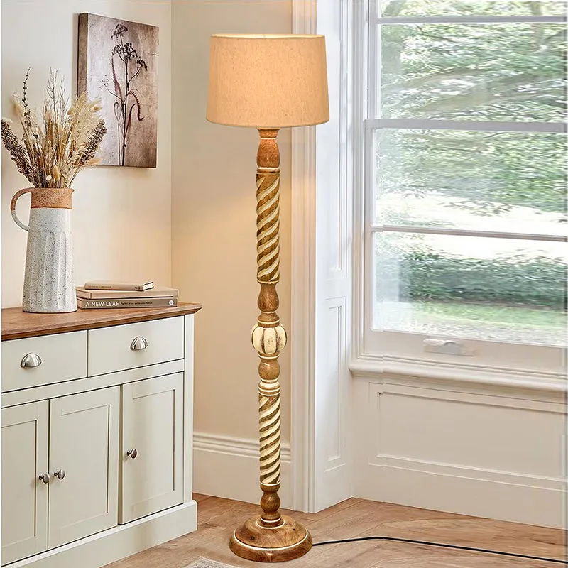 Elfin Carve Floor Lamp - White media 2
