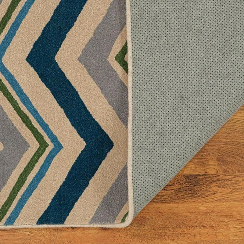 Peregrin Hand Tufted Geometric Wool & Nylon Carpet - Blue media 4