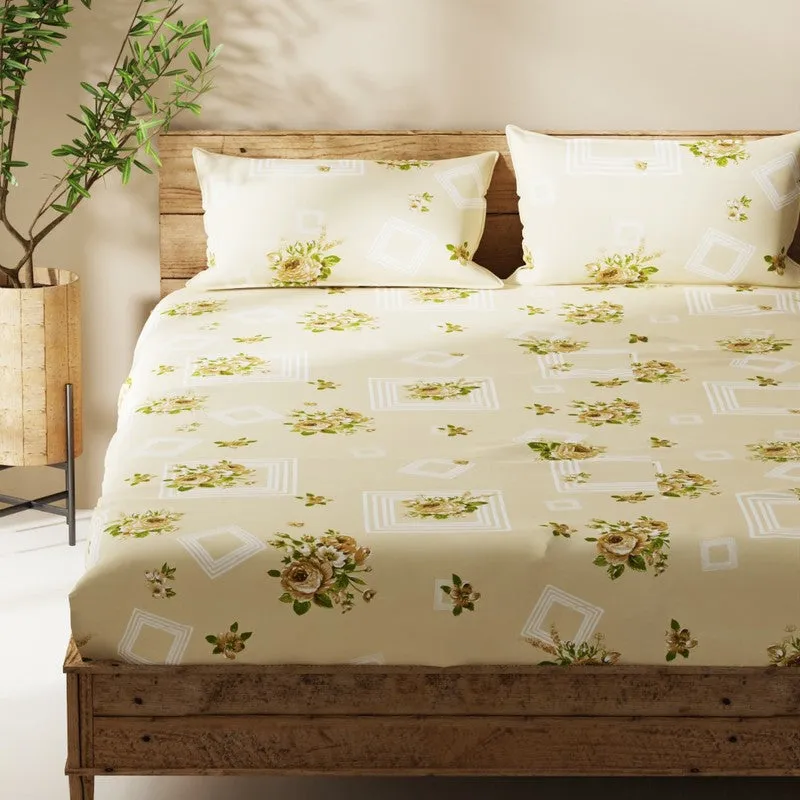 Ceynor Bedsheet (Beige) - 115 GSM media 4
