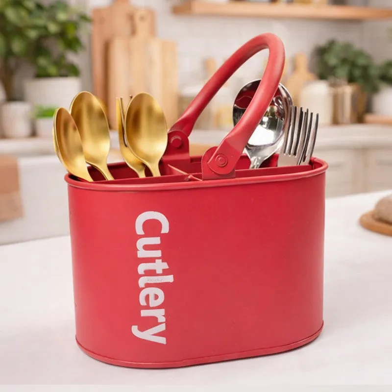 HomePlus Sturdy Cutlery Stand - Red media 1