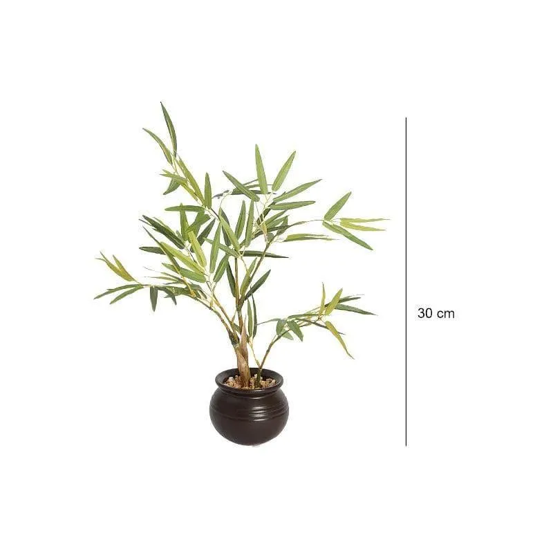 Faux Bamboo Bonsai In Ceramic Pot - 30 cms media 4