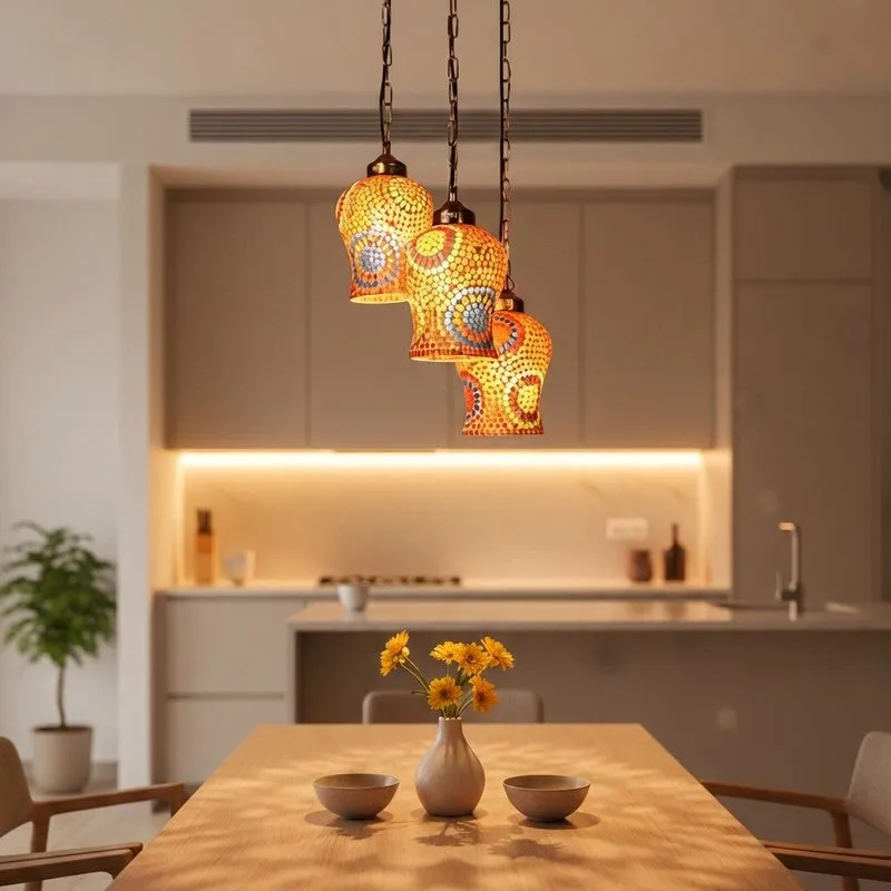 Tintara Glow Glass Ceiling Lamp - Multicolor media 1