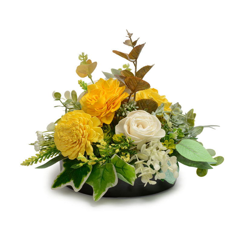 Dawn's Promise Artificial Solawood Flower Bunch With Pot image 6