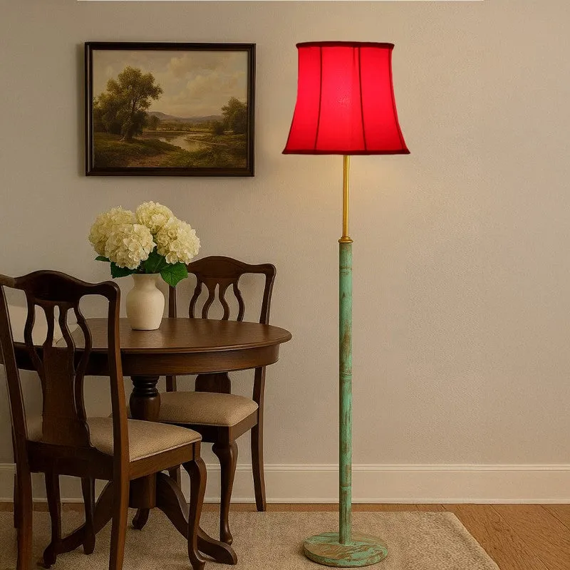 Misty Morning Wooden Floor Lamp - Red media 3