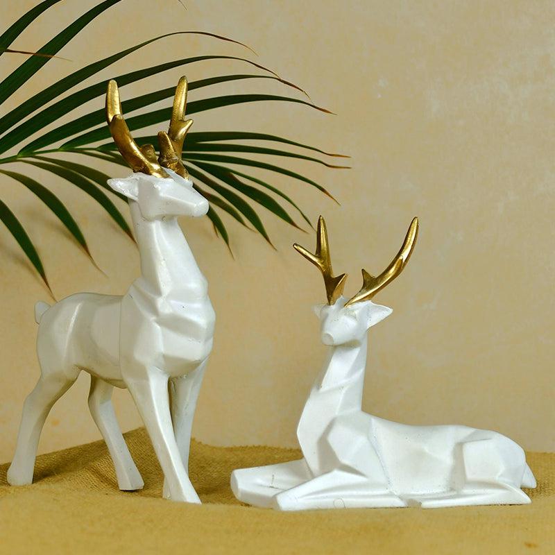 Serene Stag Bond Resin Deer Showpiece