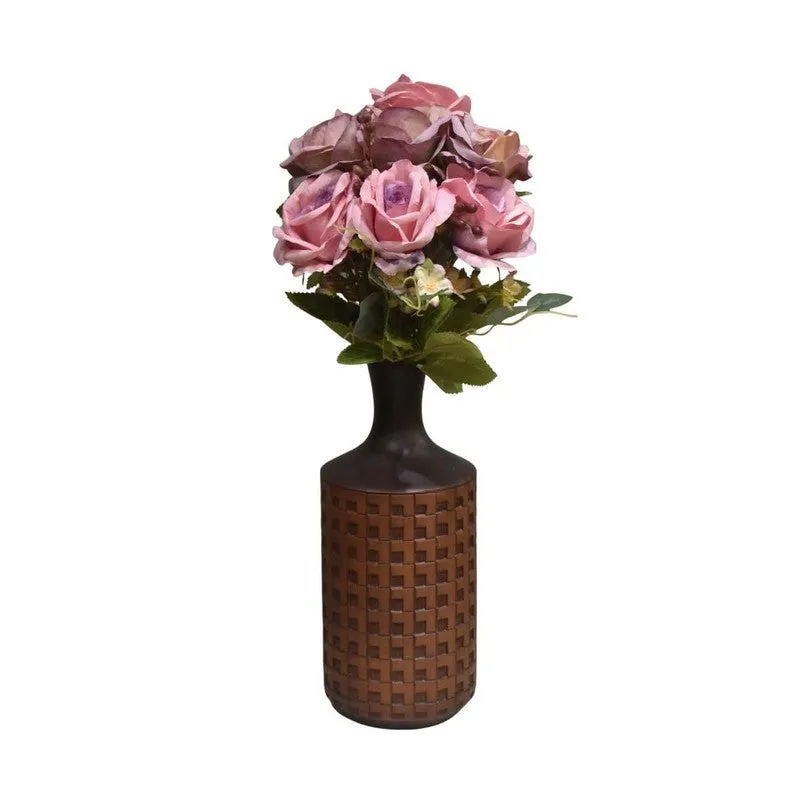 Realistic Artificial Rose Flower Bunch - Purple media 5