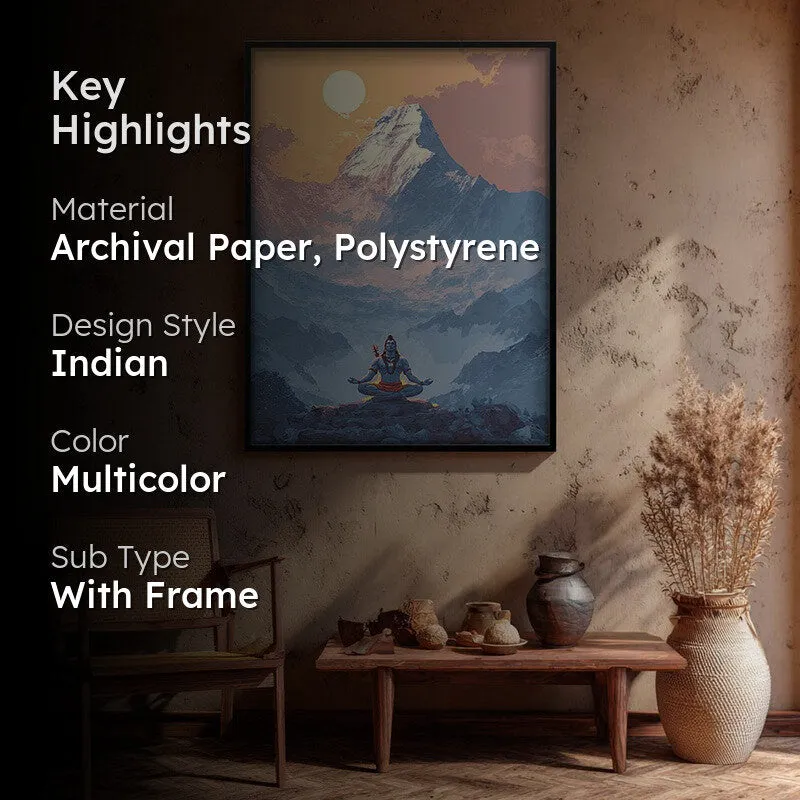 Mahadev Meditating Blissful IV Wall art media 2