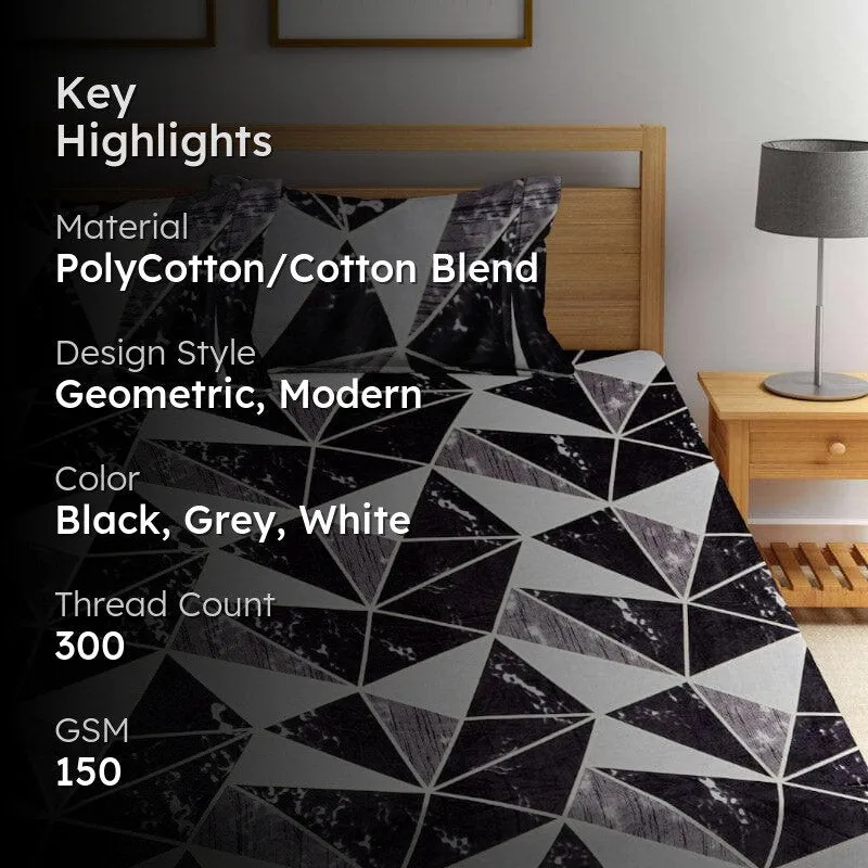 Geometric Gala Warm Bedsheet - 150 GSM media 2