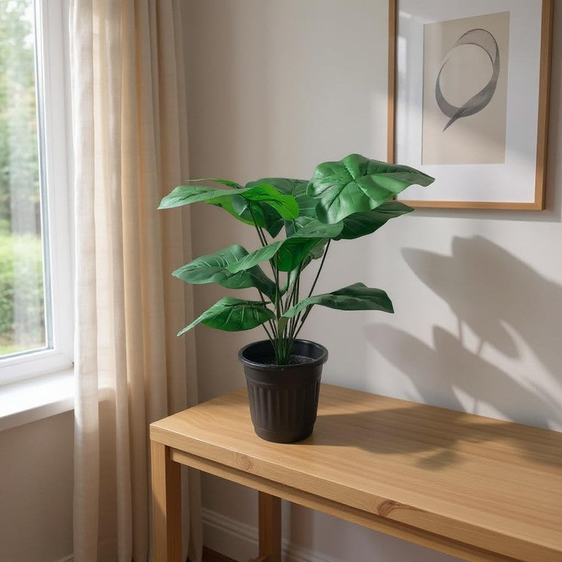 Mossique Artificial Elephant Ear Plant - 1.5 Feet media 2