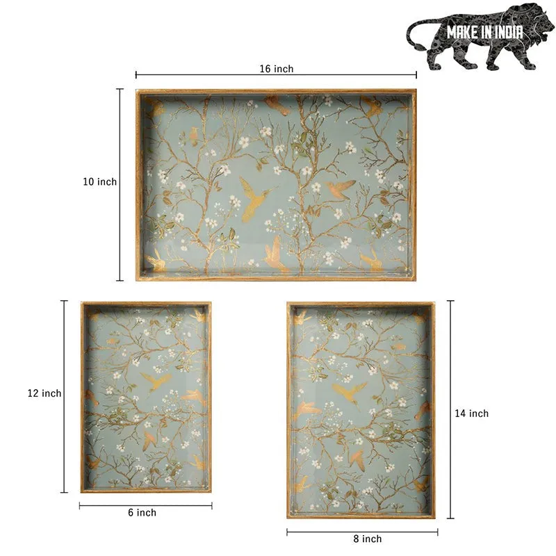 Sterling Flight Enamel Coated Serving Tray (Grey) - Set Of Three media 7