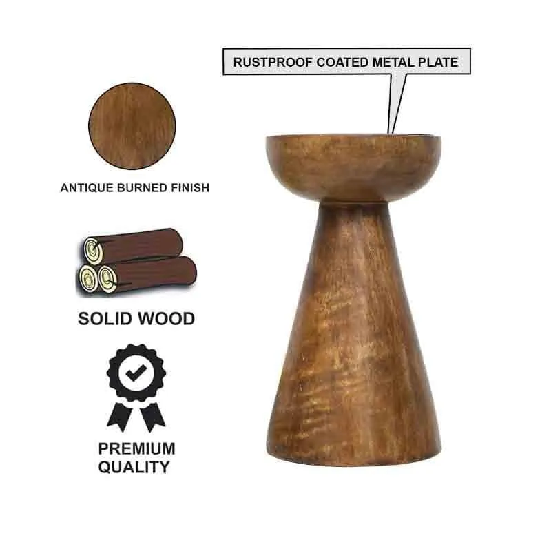 Riga Wooden Candle Stand - Set Of Two media 6