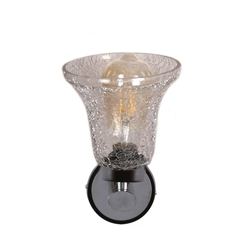 Aeris Crystal Flare Silver Base Glass Wall Lamp media 5