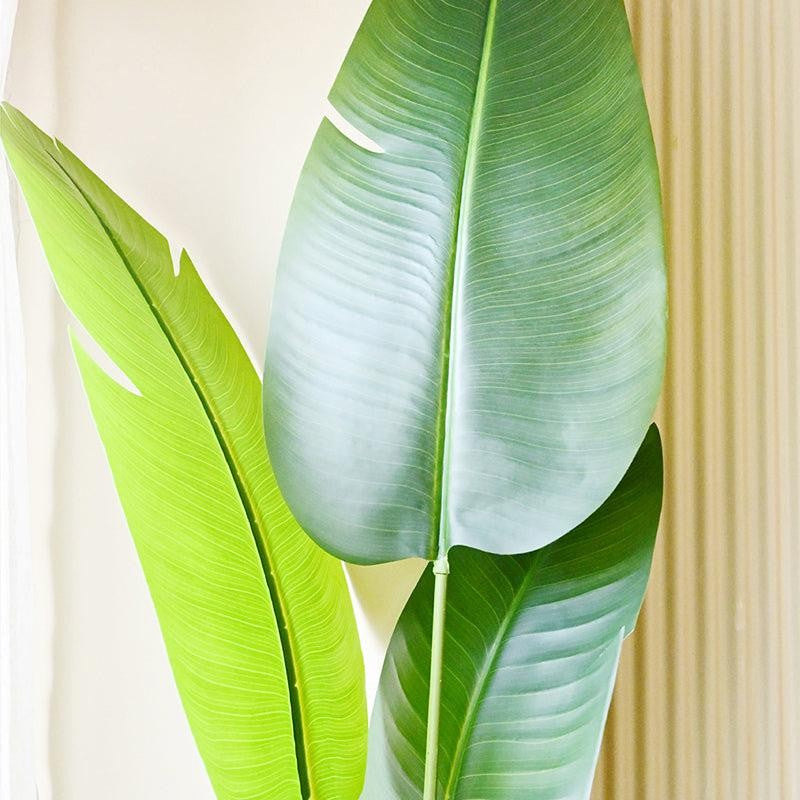 Artificial Banana Tree With Black Plastic Pot - 220 cm (7.2 ft) media 6