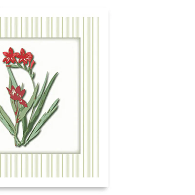 Stems & Scarlet Wall Art with White Frame media 5