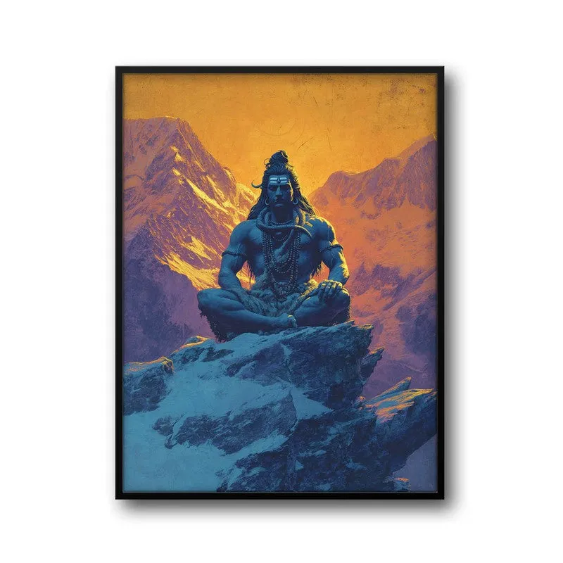 Lord Shiva Meditating II Archival Paper Wall Art media 7